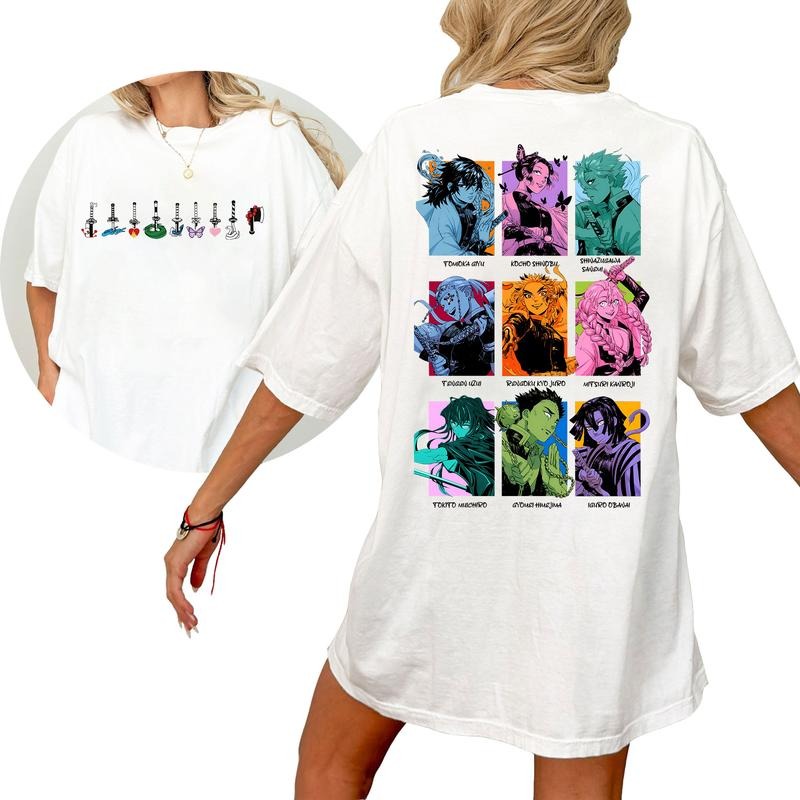 Funny DM Hashira Characters Tshirt Crewneck Hoodie Comfort Cottonstyle{n002}2 Sweatshirt | HypeCrazeTee.com