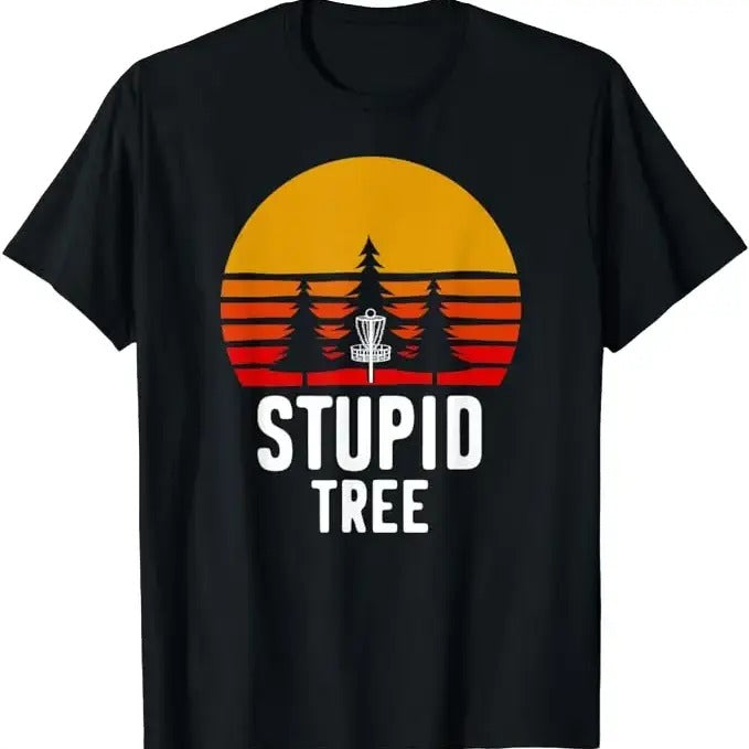 Funny Disc Golf Disc Golfers Retro Disc Golf Stupid Tree Funny Frisbee Golf Menswear Top Underwear T-Shirts, Hoodie, Sweatshirt