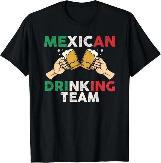 Funny Drinking Shirts, Mexican Drinking Team Funny Mexico Flag Beer Mugs T-Shirt Menswear Top | Funny Shirts For Night...
