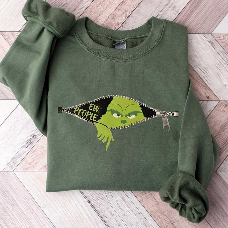 Funny Ew People Grin.ch Christmas Crewneck Sweatshirt, Hoodie, T-shirt | HypeCrazeTee.com