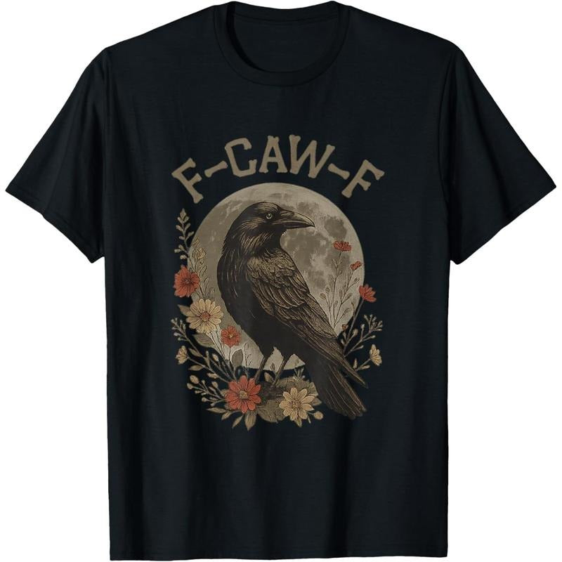 Funny F Caw F Raven Bird Saying Graphic F-Caw-F Crow T-Shirt Hoodie, Sweatshirt | HypeCrazeTee.com