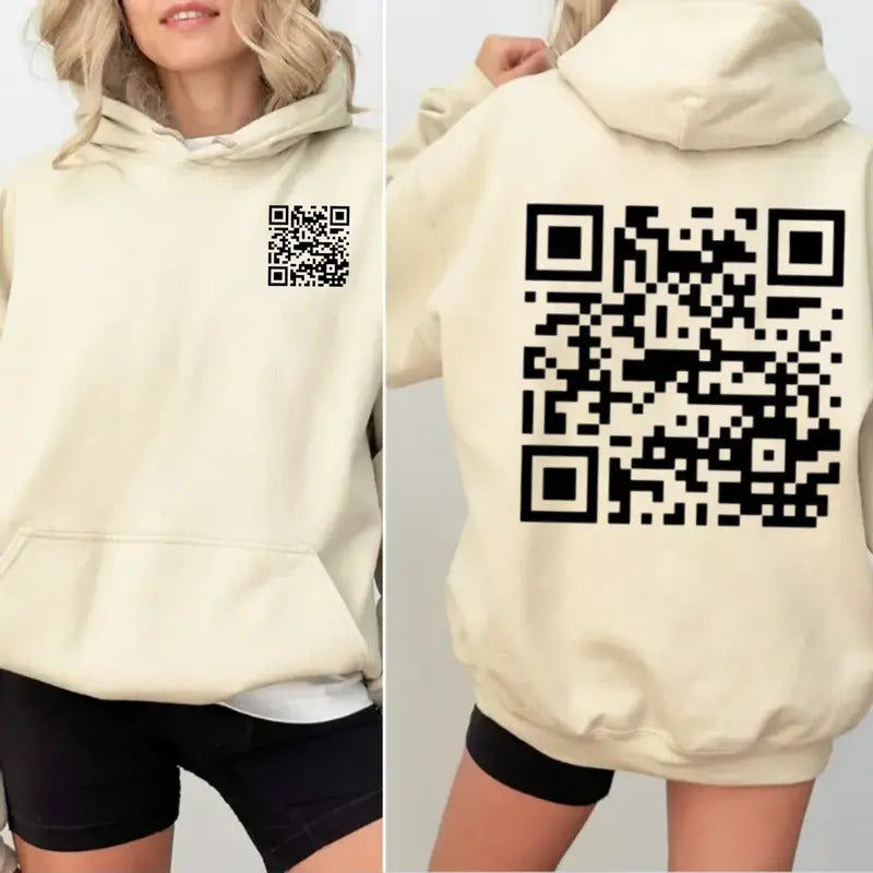 Funny FU QR Code Hoodie Sweatshirt Shirt, FU QrCode, Unisex Short Sleeve Tee | HypeCrazeTee.com