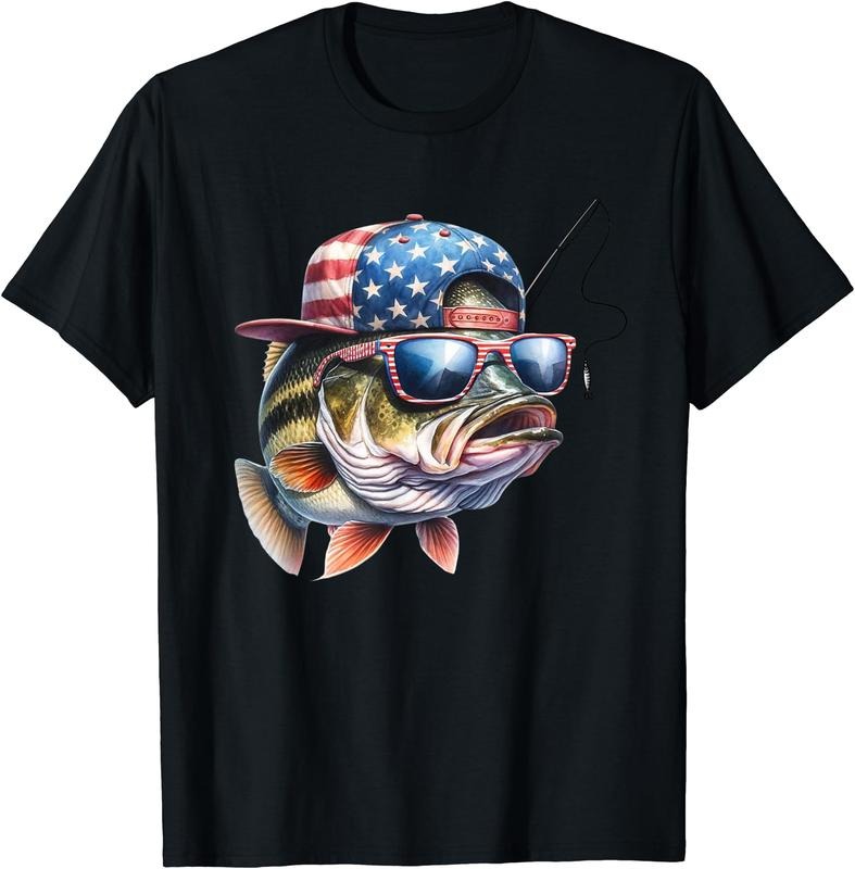 Funny Fishing & Fisherman Gift American Flag T-Shirt Hoodie, Sweatshirt | HypeCrazeTee.com