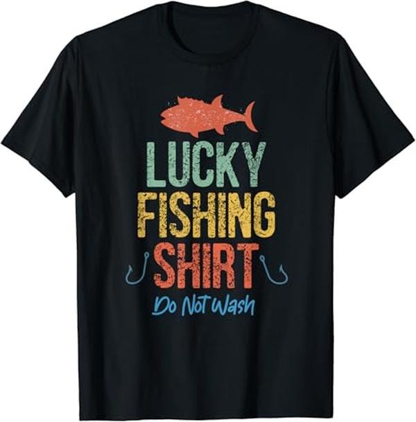 Funny Fishing Shirts, Funny Retro Vintage Lucky Fishing Shirt Do Not Wash Fishers T-Shirt Cotton Fashion Casual Classic...