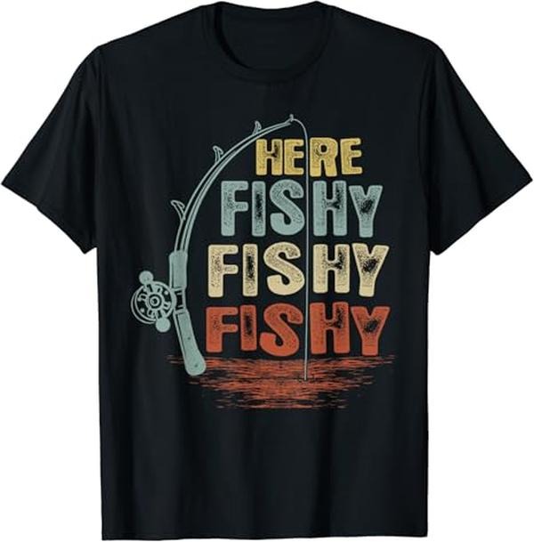 Funny Fishing Shirts, Vintage Here-Fishy Shirt Funny Fishing T-Shirt Cotton Fashion Hoodie, Sweatshirt | HypeCrazeTee.com