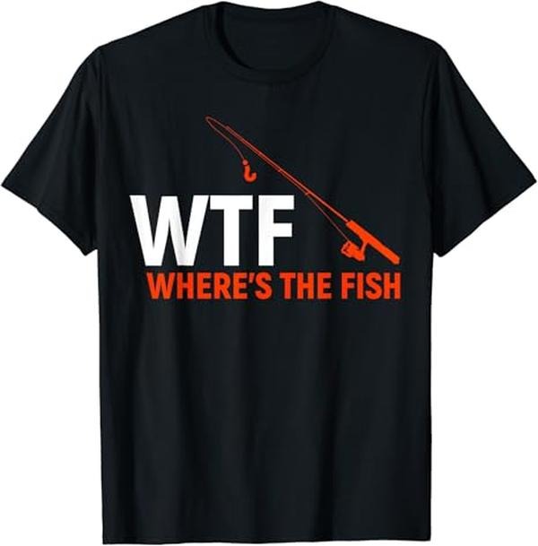 Funny Fishing Shirts, Where's The Fish T-Shirt Cotton Fashion Hoodie, Sweatshirt | HypeCrazeTee.com