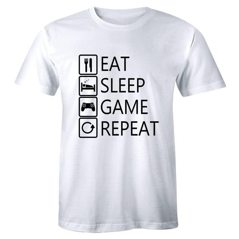 Funny Gamer Shirts, Special Gifts For Gamers, Eat Sleep Game Repeat Gamer Funny Men Gift Nerd Geek Games T-Shirt Menswear...