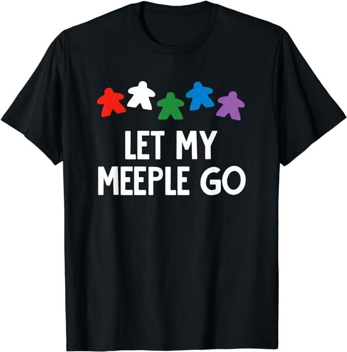 Funny Gamer Shirts, Special Gifts For Gamers, Funny Board Game Let My Meeple Go T-Shirt Menswear Top Casual Classic...
