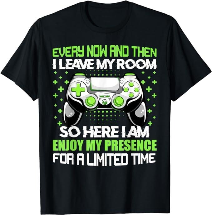 Funny Gamer Shirts, Special Gifts For Gamers, Funny Gamer Every Now And Then I Leave My Room Gaming T-Shirt Menswear...