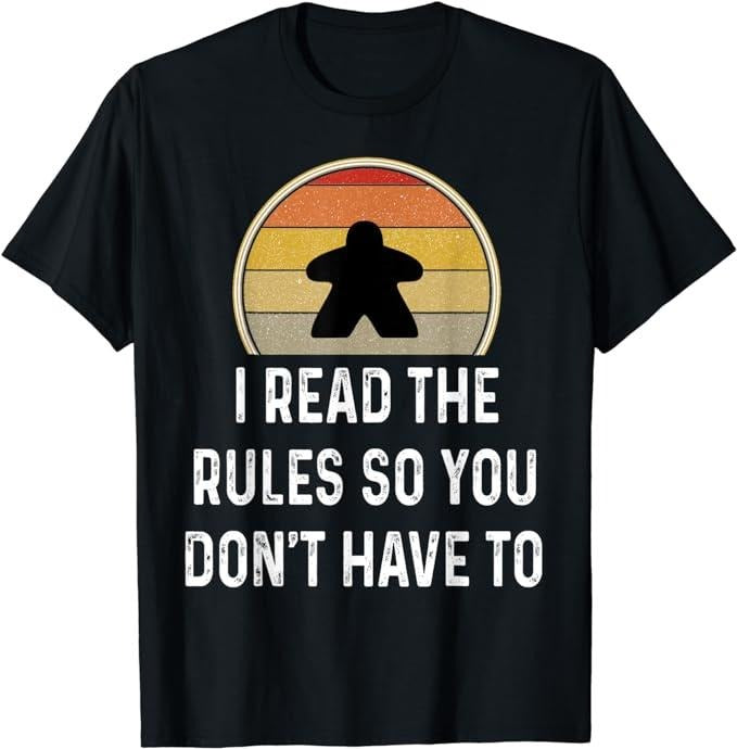 Funny Gamer Shirts, Special Gifts For Gamers, I Read The Rules Funny Board Game Gift Boardgame Lover T-Shirt Menswear Top...