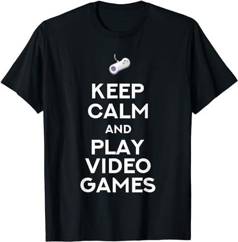 Funny Gamer Shirts, Special Gifts For Gamers, Keep Calm and Play Video Games Funny T-Shirt Menswear Top Casual Hoodie,...