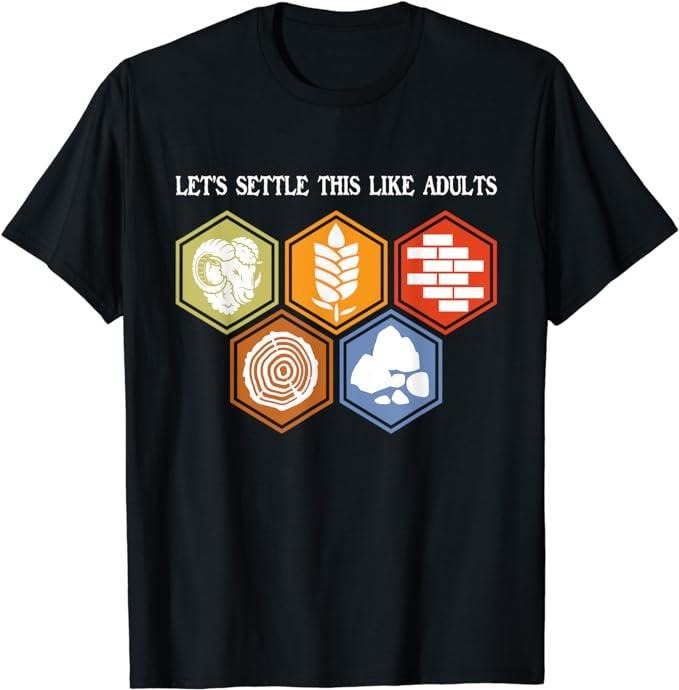 Funny Gamer Shirts, Special Gifts For Gamers, Let's Settle This Like Adults - Tabletop Game Board Gaming T-Shirt Menswear...