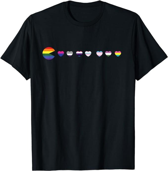 Funny Gamer Shirts, Special Gifts For Gamers, Video-Game Funny Gaming LGBT-Q Ally Pride Flag Gamer T-Shirt Menswear...