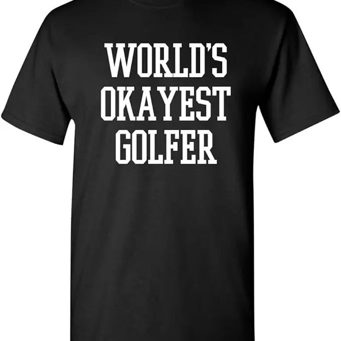 Funny Golf T-Shirt, Gift For Golfer, Worlds Okayest Golfer Sports Golfing Golf Joke T-Shirt Menswear Top Underwear...