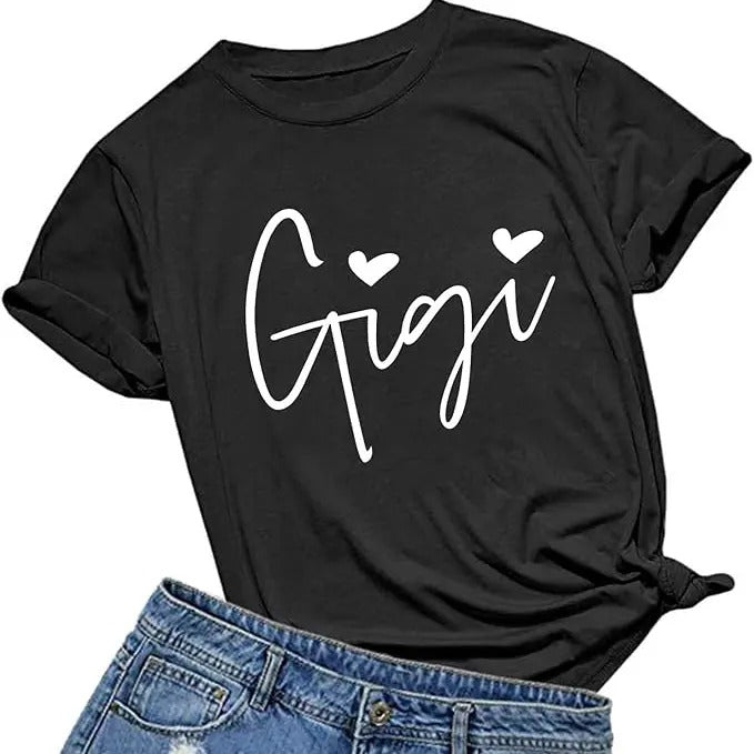 Funny Grandma Shirt, Gift For Grandmother, Gigi Heart Shirts for Grandma Cute Funny T-Shirt Casual Cotton Top Hoodie,...