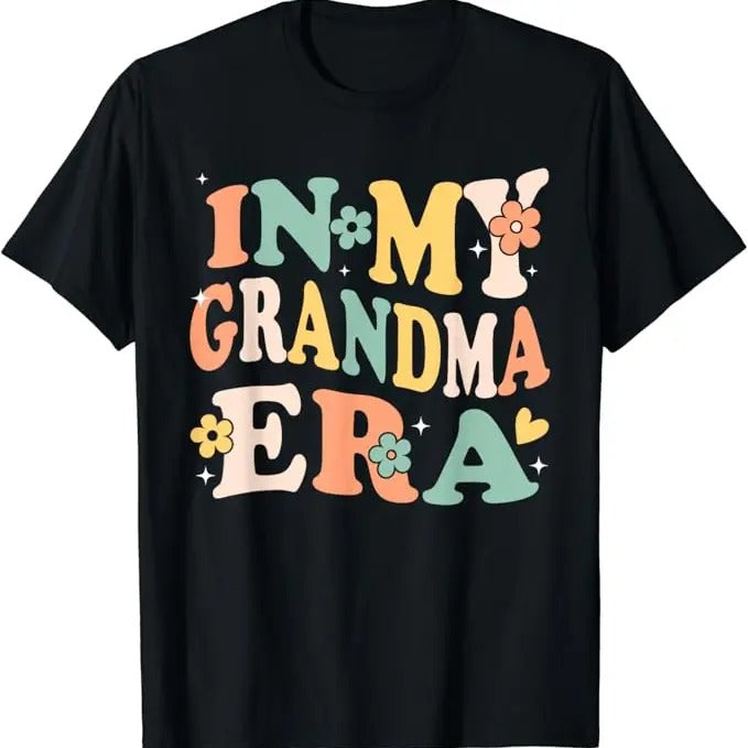 Funny Grandma Shirt, Gift For Grandmother, In My Grandma Era Funny Sarcastic Groovy Retro Mothers Day T-Shirt Casual...