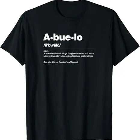 Funny Grandpa Shirt, Gift For Grandfather, Funny Dictionary Definition Grandpa Abuelo T-Shirt Menswear Casual Cotton Top...