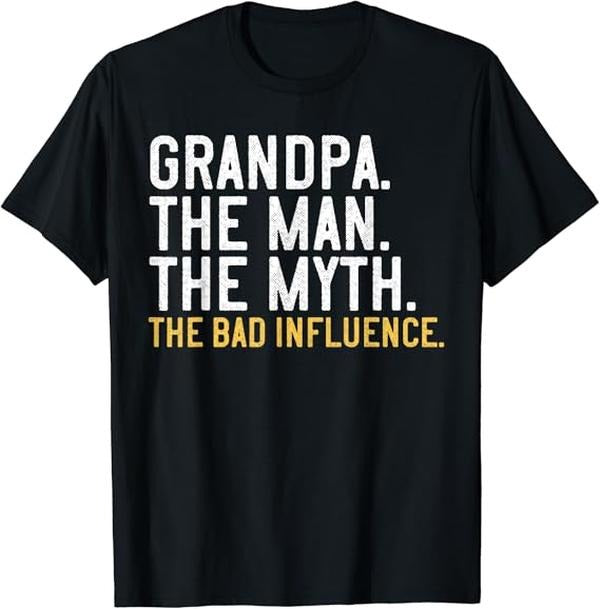 Funny Grandpa Shirt, Gift For Grandfather, Grandpa The Man The Myth T-Shirt Menswear Casual Cotton Top Hoodie, Sweatshirt