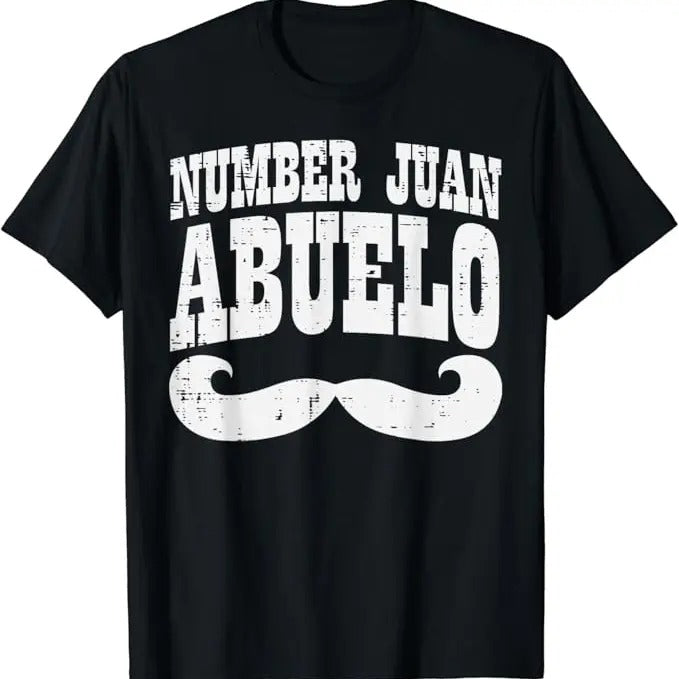 Funny Grandpa Shirt, Gift For Grandfather, Number One Juan Abuelo Spanish Fathers Day Mexican Grandpa T-Shirt Menswear...