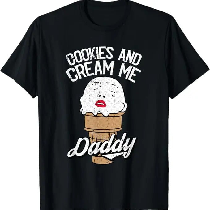 Funny Halloween Shirts For Men, Cookies And Cream Me Daddy Lazy Halloween Costume Humor T-Shirt Menswear