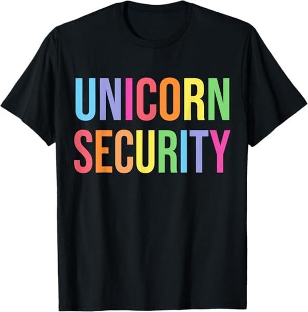 Funny Halloween Shirts For Men, Halloween Dad Mom Daughter Adult Costume, Unicorn Security T-Shirt Menswear