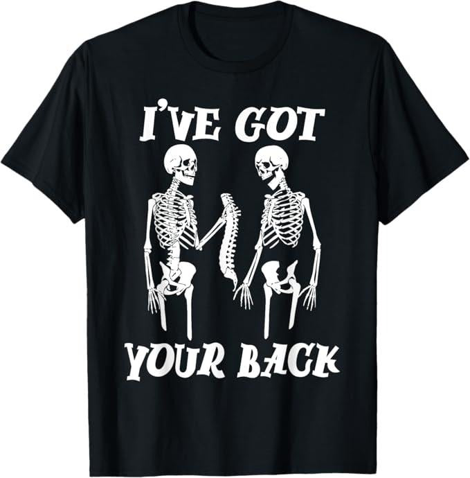 Funny Halloween Shirts For Men, I've Got Your Back Halloween Skeleton Skull Men and Women T-Shirt Menswear