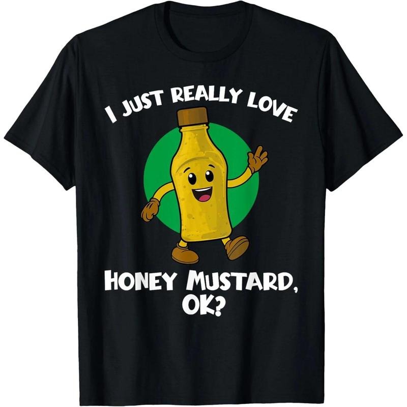 Funny I Just Really Love Honey Mustard Cartoon Food T-Shirt Hoodie, Sweatshirt | HypeCrazeTee.com