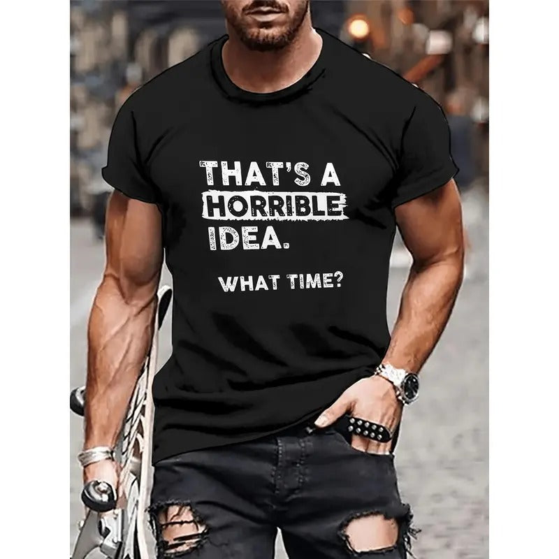Funny Joke Summer Graphic T-Shirt - Short-Sleeved Gifts for Men's Clothing, Perfect for Summer Streetwear Hoodie, Sweatshirt