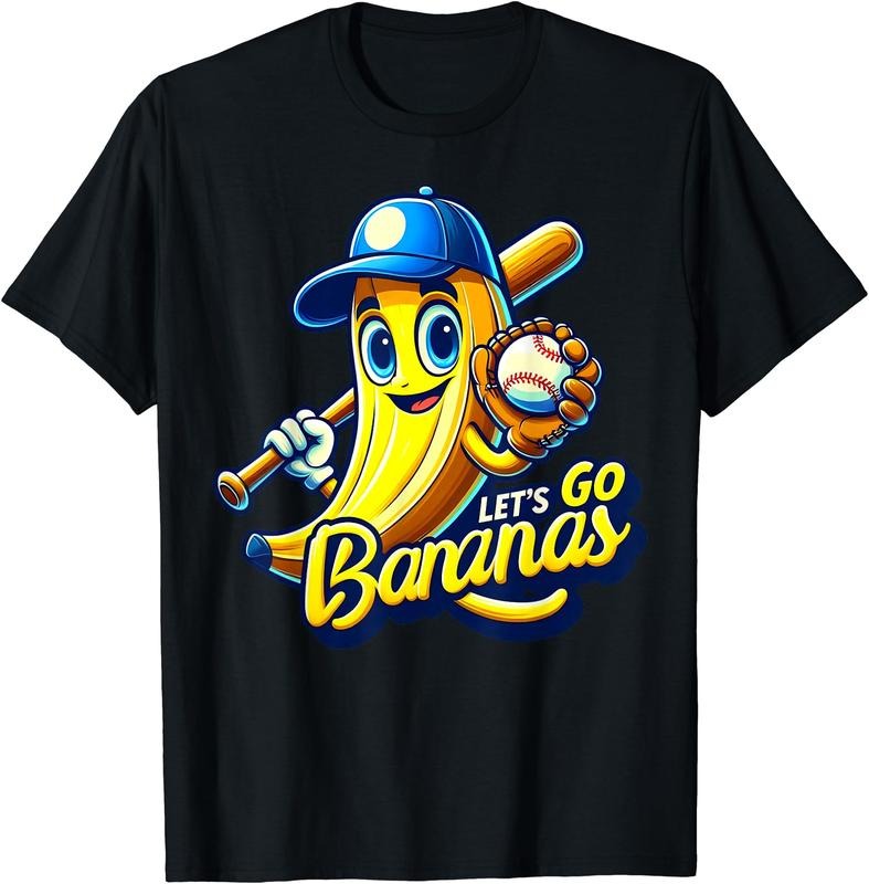 Funny Let's Go Bananas Cute Banana Fruit Lover Game Day T-Shirt | Unisex Cotton Tee Gift, Crewneck, Short Sleeve Hoodie,...
