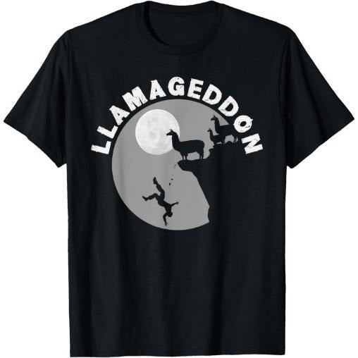 Funny Llamageddon T-Shirt For Llama Barnyard Lovers T-Shirt Made in USA Hoodie, Sweatshirt | HypeCrazeTee.com