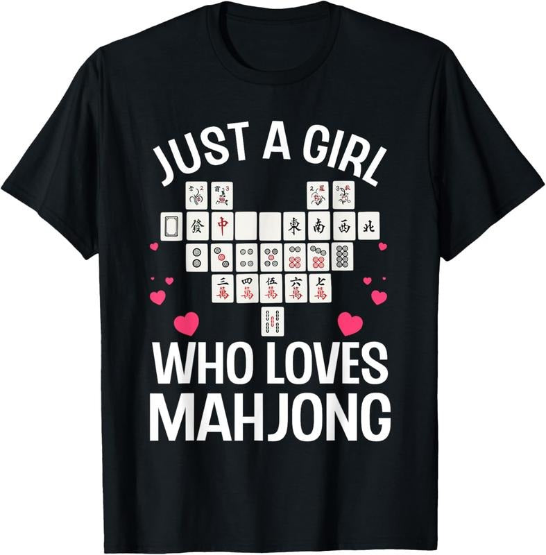 Funny Mahjong Design For Girls Women Chinese Mahjong Players T-Shirt Hoodie, Sweatshirt | HypeCrazeTee.com