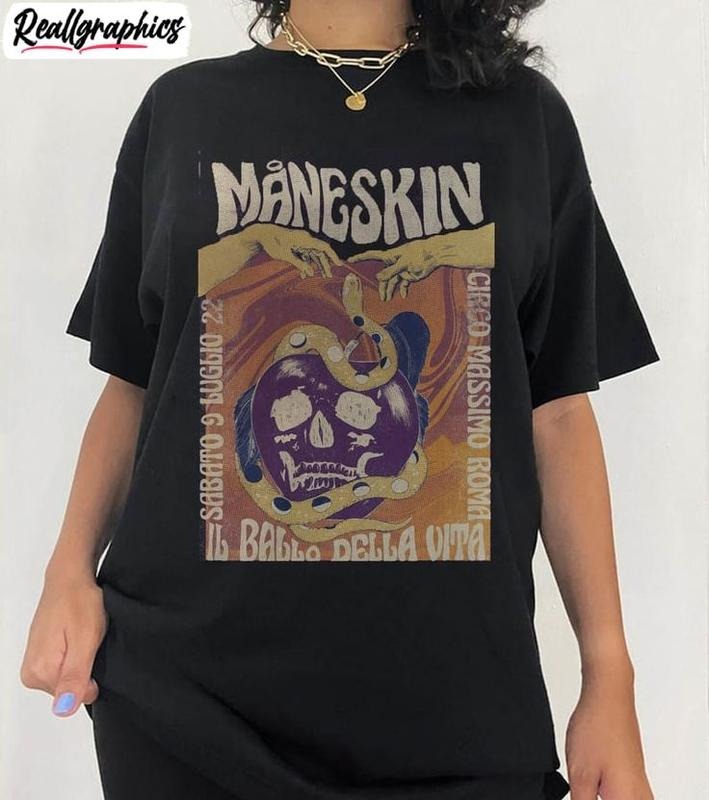 Funny Maneskin Band Shirt, Maneskin World Tour Unisex Shirt, Hoodie, Sweatshirt | HypeCrazeTee.com