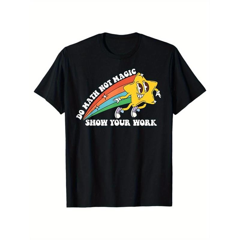 Funny Math Print Men's Cotton T-Shirt
