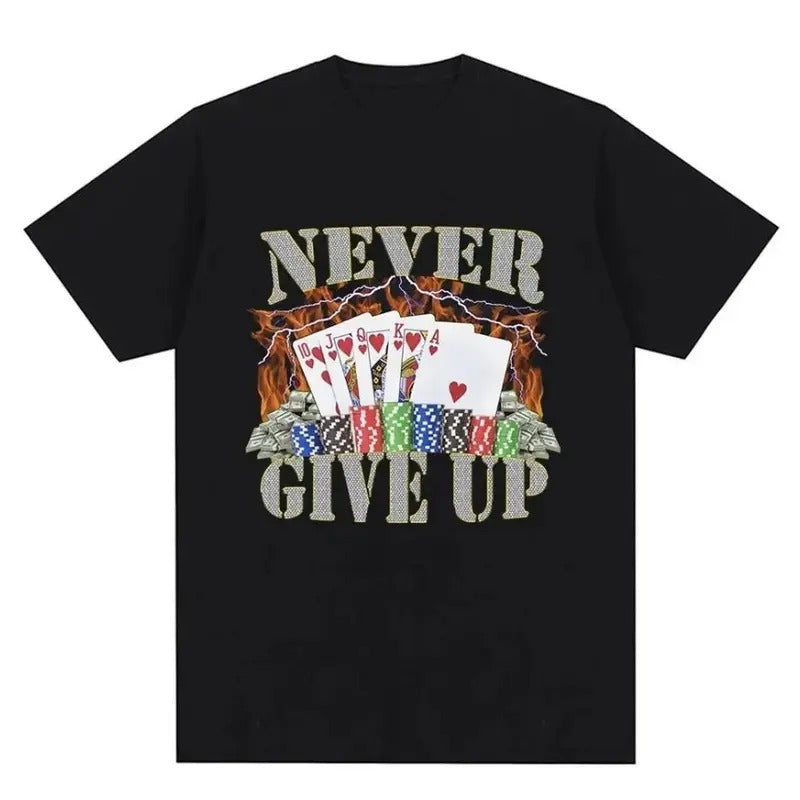 Funny Meme 2024  Never Give Up Meme Graphic T-shirt Men Clothes Fashion Hip Hop TShirt Hoodie, Sweatshirt | HypeCrazeTee.com