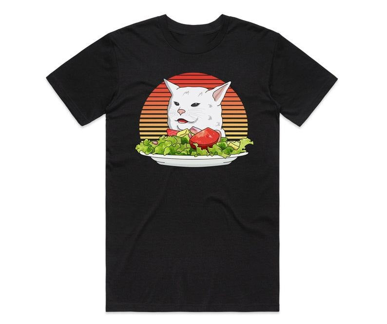 Funny Meme Shirt, Woman Yelling At Cat Tee, Classic Internet Gift Salad Joke Gift Unisex T-Shirt Hoodie, Sweatshirt