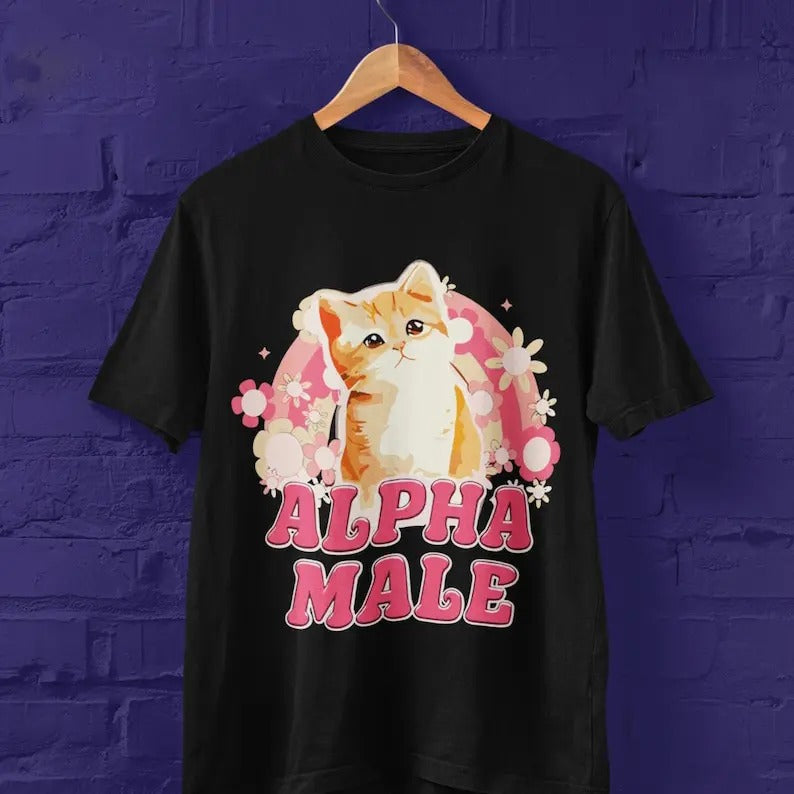 Funny Meme Shirt, alpha male meow Tee, Gift Unisex T-Shirt Hoodie, Sweatshirt | HypeCrazeTee.com