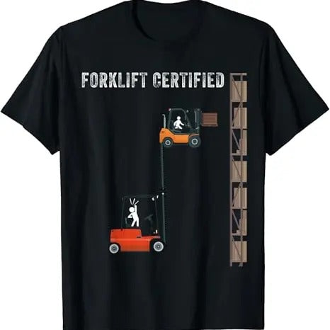 Funny Meme Shirts For Men, Forklift Certified Funny Stupid Meme Warehouse T-Shirt Menswear Top Hoodie, Sweatshirt
