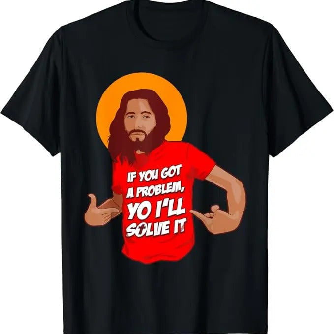 Funny Meme Shirts For Men, Funny Jesus Christian Meme Yo I'll Solve It Christmas T-Shirt Menswear Top Hoodie, Sweatshirt