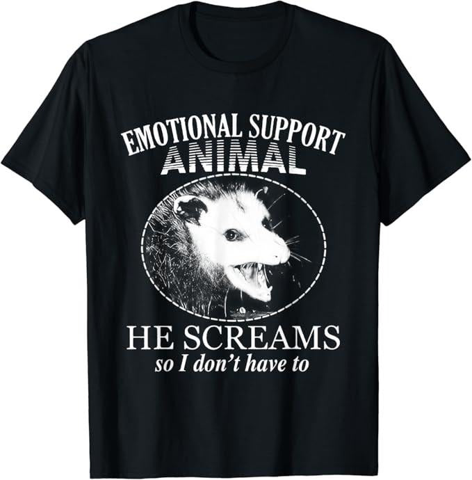 Funny Meme Shirts For Men, Funny Possum Emotional Support Animal Funny Opossums Memes T-Shirt Menswear Top Hoodie, Sweatshirt