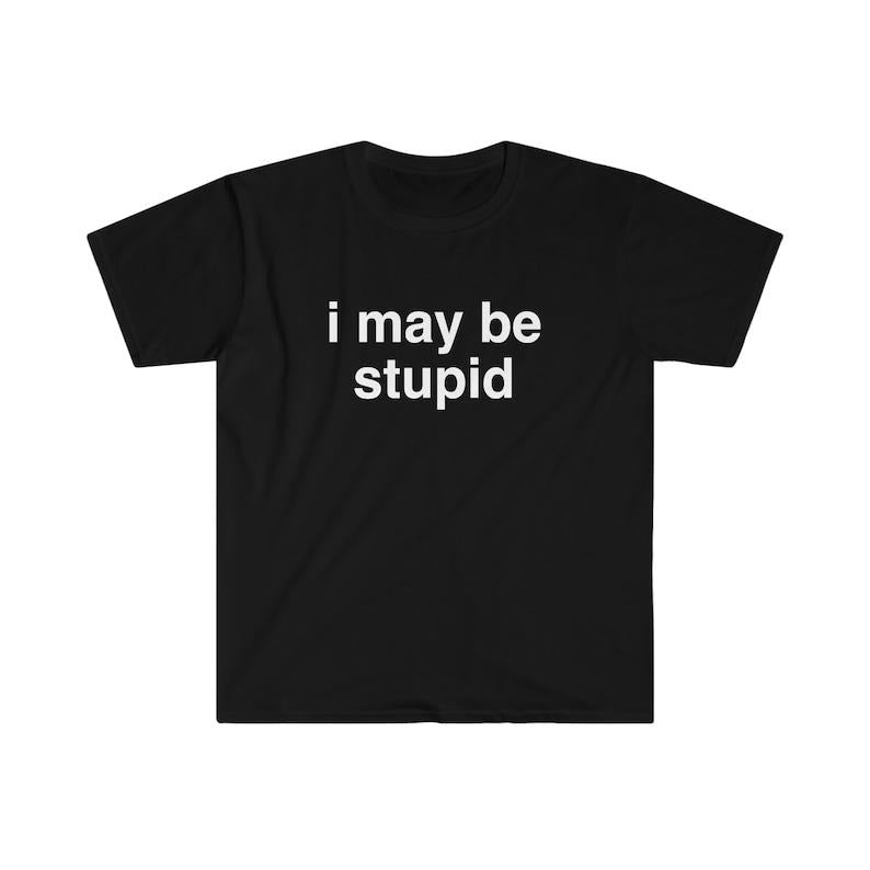 Funny Meme TShirt, I May be Stupid Sarcastic Joke Tee, Gift  T-shirt, sweater and Hoodie Cotton Sweatshirt | HypeCrazeTee.com