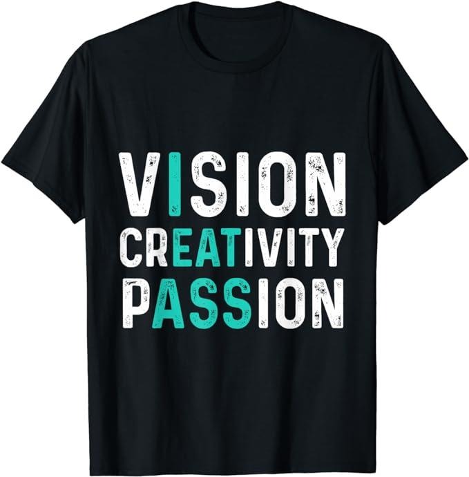 Funny Men Shirts, Vision Creativity Passion Vintage T-Shirt Menswear Top Casual Cotton Fashion Basic Hoodie, Sweatshirt