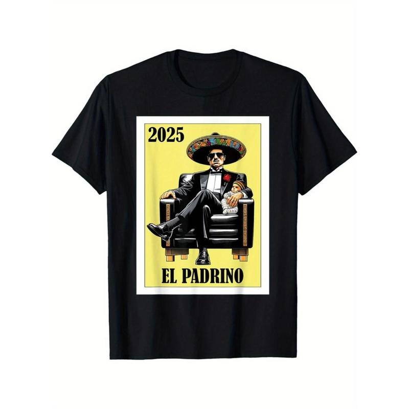 Funny Mexican Baptism Padrino Proposal 2025 - El Padrino T-Shirt 220g pure cotton single-sided printed round neck short...