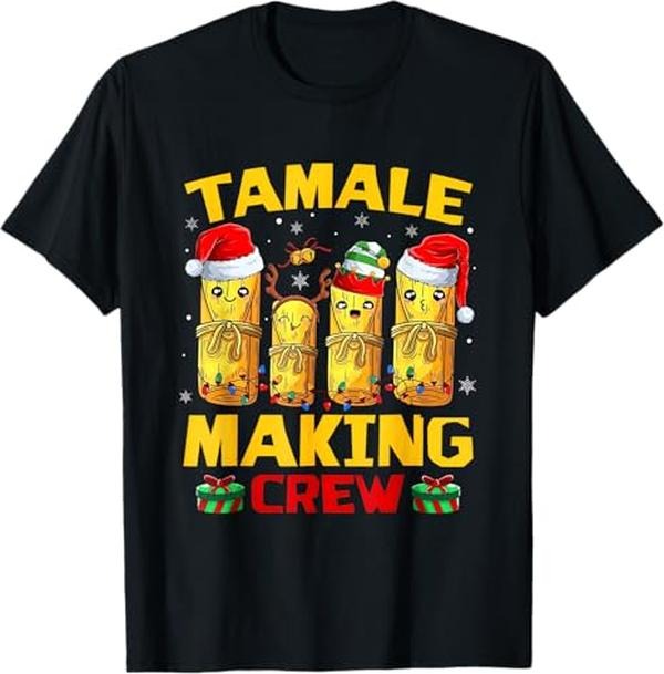 Funny Mexican Christmas Shirt, Christmas Gift, Tamale Making Crew Tamale Season Funny Mexican Christmas T-Shirt
