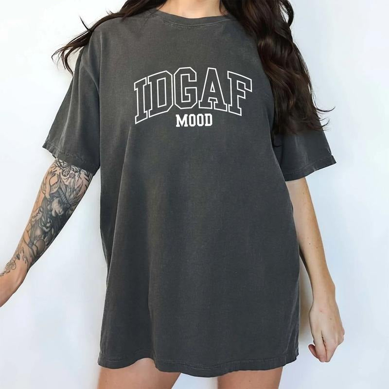 Funny Mood Comfort Colors Shirt, Humorous University Women Unhinged Tees, Feeling Kinda Today Oversized Graphic Tee,...
