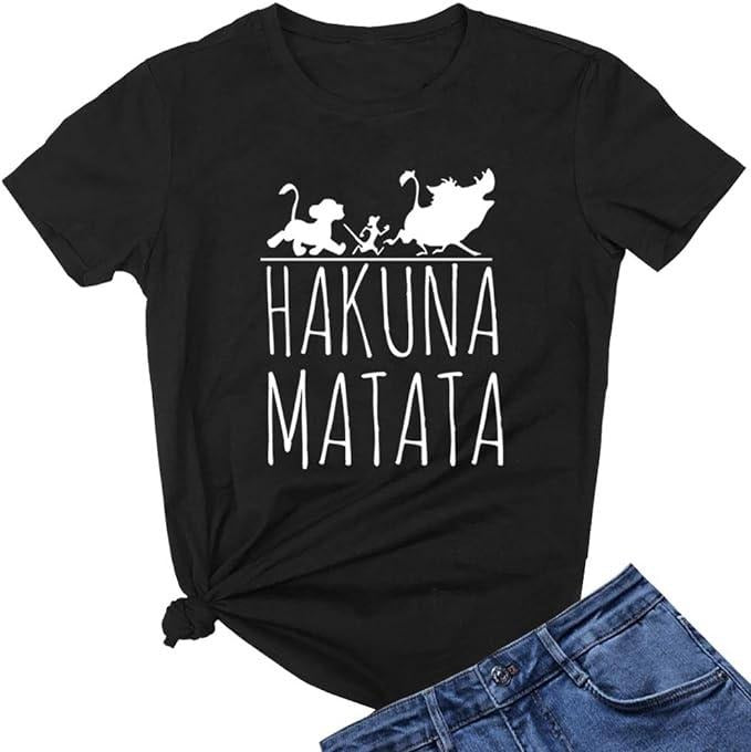 Funny Shirts For Women, Hakuna Graphic Printed T-Shirts Cute Funny Tees Womenswear Casual Cotton Hoodie, Sweatshirt