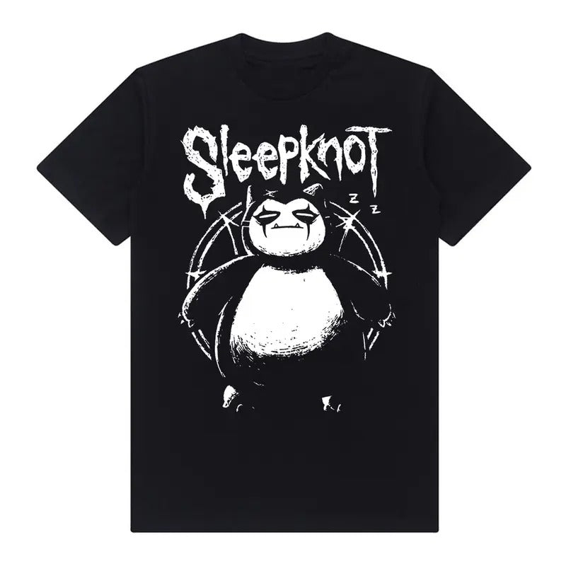 Funny Slipknot Snorlax Panda T-Shirt  Metal Band Shirt Cotton Graphic Tee Hoodie, Sweatshirt | HypeCrazeTee.com