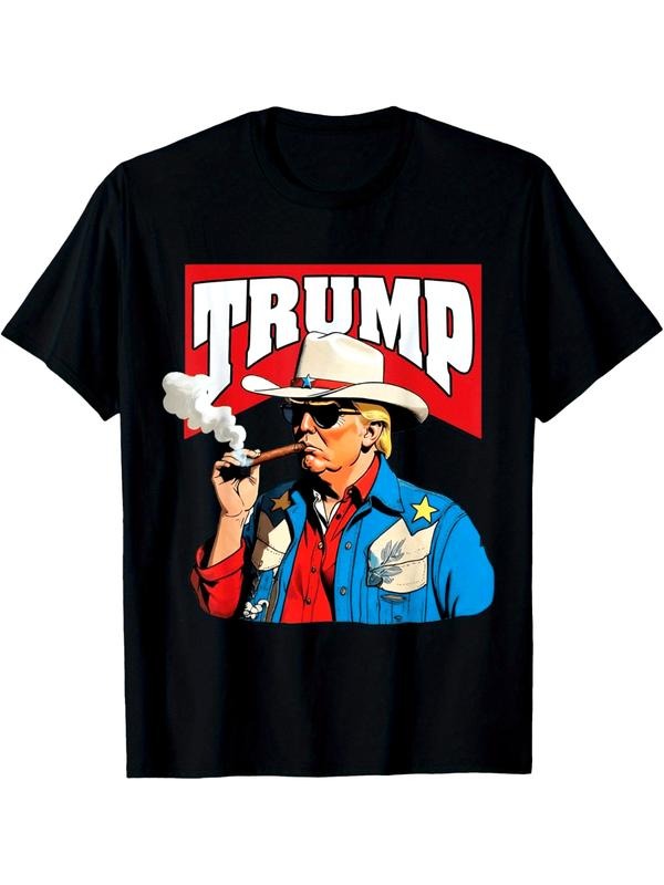 Funny Street Style T-Shirt Trump Trend Cotton Short Sleeve Casual Comfortable Graphic Streetwear Hoodie, Sweatshirt