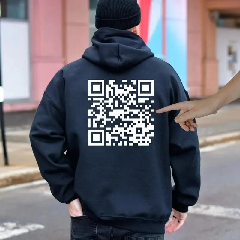 Funny Tee, Qr Code Fu Shirt Sweatshirt Hoodie, Funny Shirt, Qr Graphictee, Unisex Sweater Pullover Tee | HypeCrazeTee.com