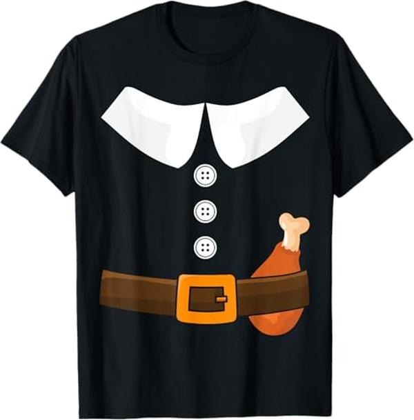 Funny Thanksgiving Shirts Funny Thanksgiving Pilgrim Costume Turkey Leg Menswear Top T-Shirts, Hoodie, Sweatshirt