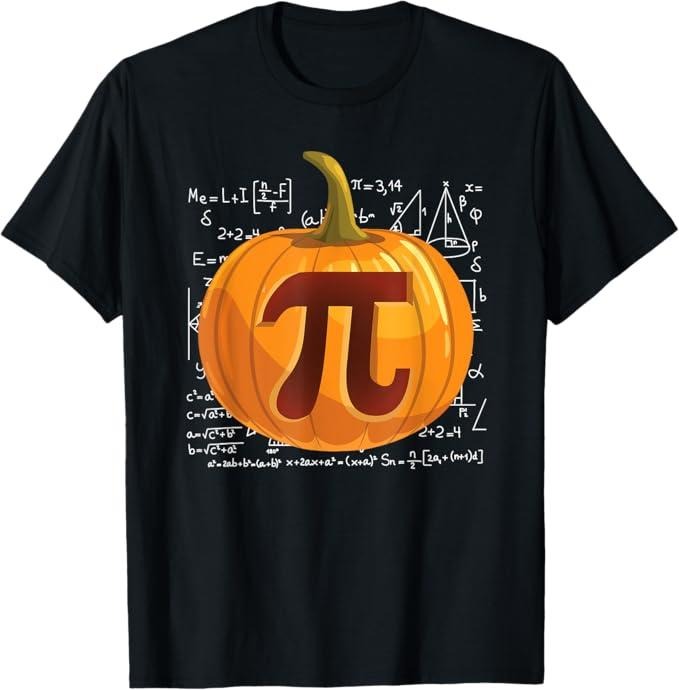 Funny Thanksgiving Shirts, Pumpkin Pie Math Shirt Funny Halloween Thanksgiving Pi Day T-Shirt